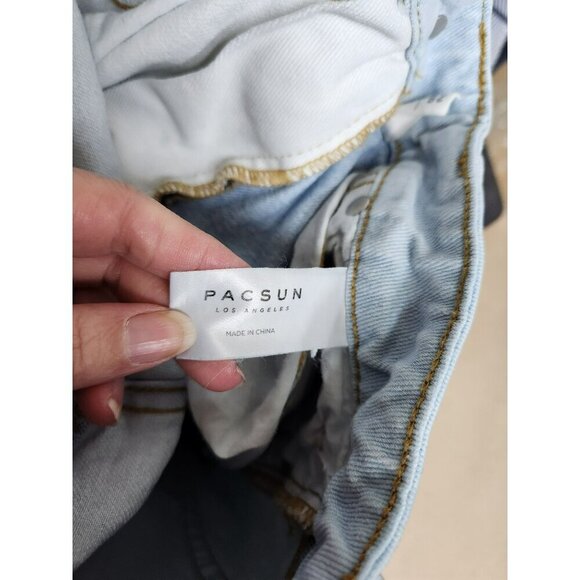 PacSun Two-Tone Light Wash Mom Jeans Women Size 29 - Picture 4 of 6